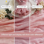 LZY 120 Pack Gauze Cheesecloth Napkins 20x20 Inch Dinner Cloth Napkins, Soft Boho Table Napkins Rustic Wrinkled Cheese Cloth Napkins Bulk for Wedding Party Baby Shower Event Decor (Dusty Pink) - Image 3