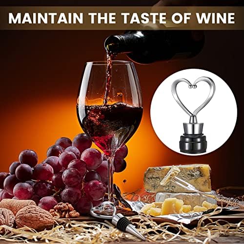 Didaey 100 Set Heart Shape Wine Stopper Wedding Favor for Guests - Image 5