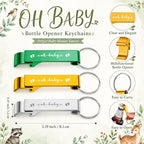 50 Sets Baby Shower Favors Shot Glasses Keychain Gifts, Woodland, Mixed - Image 3