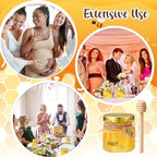 Shellwei 30 Set Mini Glass Honey Jars 1.5 oz Honey Jars Party Favors Bulk with Dipper and Gold Lid, Bee Pendant, and Silk Ribbon for Guests Wedding Baby Shower Favors Gifts - Image 6