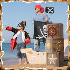 JellyArch 18 Pcs Pirate Party Decor Treasure Chest set, Multicolor, Pirate - Image 6