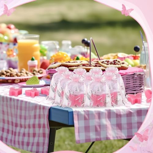 MTLEE 50 Sets Butterfly Candle Baby Shower Favors for Guests, Pink - Image 6