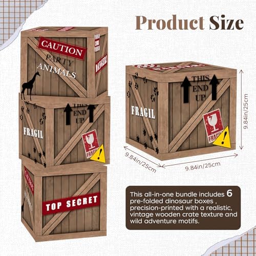 Safari Birthday Decorations 10x10x10 in Jungle Party Decor Boxes - Image 2