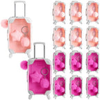 LemonRoad 36 Pcs Clear Mini Suitcase Party Favor Box, Pink、rose Pink by Unknown