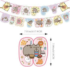 Adorable Cat Party Decorations Kit - Includes Banner, Balloons, Cake/Cupcake Toppers & Hanging Swirls, Perfect for Birthday, Graduation & Themed Pet Parties - Image 2