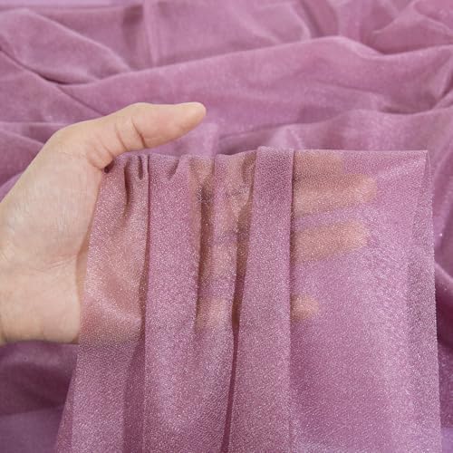 QueenDream Purple Sashes Wedding Chair Decorations: 24PCS Tulle Cover Bands Aisle Sheer Chair Bows for Indoor Outdoor Ceremony Banquet - Image 5