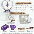Personalized Quinceanera Guest Book Alternative, Wooden Heart Drop Sign-in - Image 6