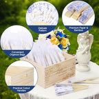 Aneco 100 Pieces Wedding Foldable Hand Fans Floral Handheld Paper Fans with Organza Bags and Storage Basket Folding Fans for Wedding Guests Bridal Shower Bridesmaid Gifts - Image 3