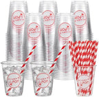 Willinglong 100 Pcs She's Ready to Pop Baby Shower Cups 12 oz Disposable - Image 2