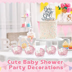 Threehoney 24 Pcs Baby Shower Mini Carriage Decoration Pink Metal Wired Fillable Candy Stroller Baby Shower Table Centerpiece for Guest Gender Reveal Wedding Party Favor Gift - Image 4