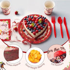 Ceenna 452 Pcs Derby Day Party Supplies for 50 Guests, Run for the Roses Derby Paper Plates Napkins Cups Tablecloth Cutlery Straw Disposable Tableware for Horse Racing Day Party Decorations - Image 3