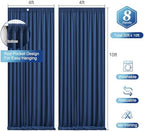 Navy Blue Backdrop Curtains - Wrinkle-Free Polyester Photography Drapes for Wedding, Baby Shower, Birthday, Graduation Party Decorations - 32 X 10FT - Image 2