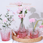 UPBUD Pink Glass Bud Vases Set of 12, Mini Flower Vase for Centerpieces - Image 5