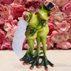 Frog Figurines Cake Topper Wedding Decorations Funny Small Desk Decor Shelf by Juliahestia