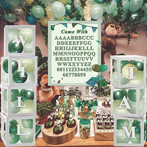 Ledido Transparent Balloon Boxes with 78 Letters Numbers for Custom Name - Image 6