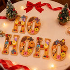 6PCS Bamboo Christmas Decorations Letters Charcuterie Board Box-(with 14 Balloons and Bow) HOHOHO Charcuterie Letters Fillable Food Christmas Party Supplies Table Decoration Food Tray Platter - Image 5