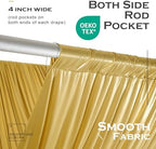 2 Panels 5ft(W) x 20ft(L) Gold Backdrop Curtain for Wedding Parties - Image 2