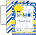 Custom Baby Shower Invites Boy Sunshine Baby Shower Invitation 20 5x7 Custom Personalized A Little Ray of Sunshine Shower Invites With Envelopes - Unique Sunshine Theme by AmandaCreation