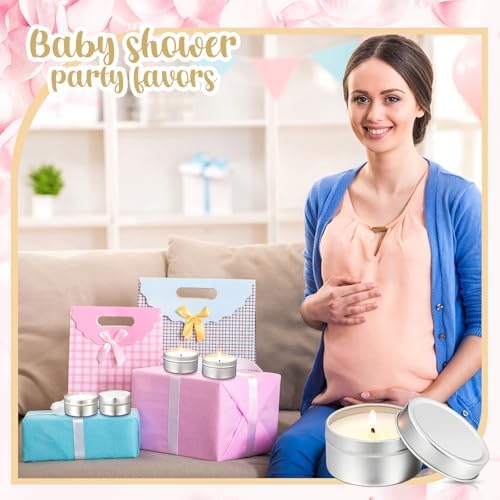 Conelist 24 Pcs Mini Candle Tins with Lids, Party Favors DIY Tealight Bulk - Image 4