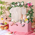 Suzile Wooden Baby Shower Crate Closet, Butterfly, Pink - Image 5