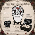 Gothic Wedding Guest Book Alternative, Halloween Skull Keepsake - Image 6