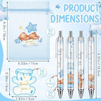Chuangdi 50 Sets Baby Shower Favors Gifts for Guests Includes 50 Pcs Ballpoint Pens, Thank You Cards and Organza Bags(Blue Bear) - Image 2