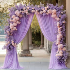 Wokceer Lavender Purple Backdrop Curtain Drapes for Parties, 2Pack 10x8FT - Image 3