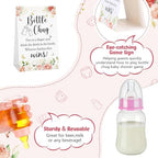 12 Set Bottle Chug Baby Shower Games Favors Funny Diaper Change Game Including Plastic Baby Bottles Chug Disposable Diapers Themed Sign for Gender Reveal Party Supplies(Pink,Flower) - Image 7