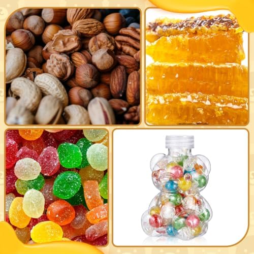 24 Set Graduation Cap Bear Jars Graduation Candy Boxes Containers Plastic Clear Bear Jars with Black Grad Cap and Tassel Grad Gifts Bulk for Party Favors Decorations (200 ml,Clear Eyes) - Image 6