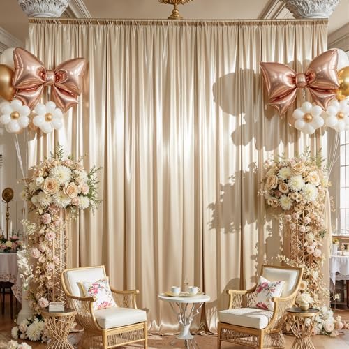 10x15FT Champagne Gold Sequin Backdrop Curtain Double Sided - Image 4
