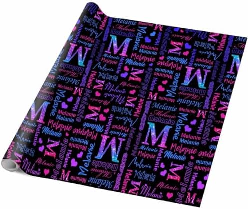 AOFUN Custom Wrapping Paper With Name Text Christmas Paper Wrap Mens Wrapping Paper Christmas Kids Christmas Gift Wrap Happy Anniversary Wrapping Paper 3 Rolls 58" x 23" - Image 5