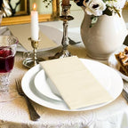 KAMMAK Dinner Napkins Disposable Beige Cloth like Paper Napkins with Pocket 100 Pack Folded Napkins Guest Hand Towel for Party Decoration, Wedding Reception, Bathroom and Kitchen (16.5 x 16.5 inch) - Image 6
