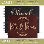 Wedding Guest Book Personalized with 9 Designs & 5 Rustic Colors - Small - Customized Guestbook Registry Sign-in with Name - Date, Hard Cover Laser Engraved Guest Book - Image 3