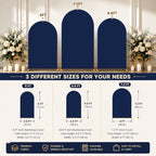 Navy Blue Arch Cover 7.2ft 6.6ft 6ft Spandex Arch Backdrop Cover Set of 3 - Image 6
