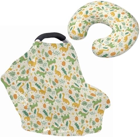 Dinosaur Jungle Basket Covers & Nursing Pillow Cover for Baby Fun Newborn Registry & Shower Gift for Boys Girls Breathable Washable Not Easy to Fade by Unknown