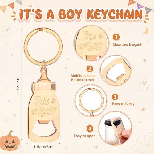 Vesici 25 Set/150Pcs Halloween Baby Shower Party Favors, It's A Boy - Image 3