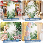 Summer Tropical Leaf Arch Backdrop Cover 7.2 FT, Country Watercolor Green Plant Leaves Wedding Arch Cover Stretchy Backdrop Stands Covers for Birthday Party Ceremony Banquet Decor - Image 6