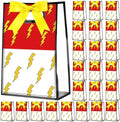 Geyoga 24 Pcs Clear Party Favor Bags with Handles, Red and White Cartoon by Geyoga