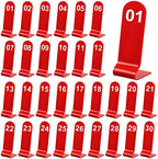 Tuanse 1-30 Table Order Numbers,Restaurant Double Sided Acrylic Sign, Red by Tuanse