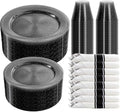 DaYammi 350PCS Black Glitter Plastic Dinnerware Set for 50 Guests by DaYammiwillaccompanyyou