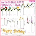 26 Pcs Happy Birthday Floral Backdrop Arch Baby Shower - Image 2