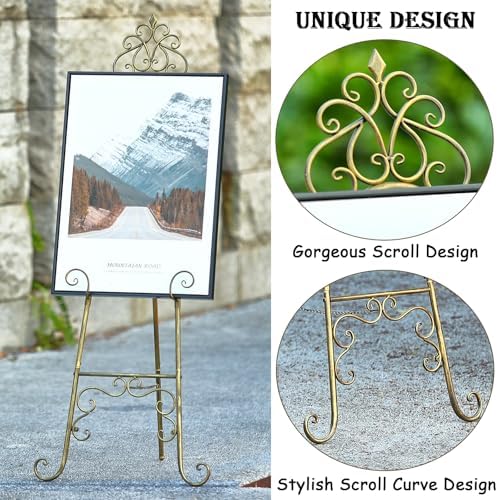 Vintage Metal Free Standing Adjustable Display Stand Easel - Image 5