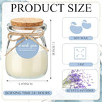 MTLEE 20 Sets Wedding Candle for Guests Blue Glass Jars Bridal Shower Favor - Image 2