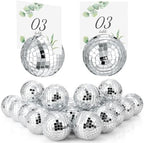 Engrowtic 12 Pcs Disco Ball Table Number Card Holders 2.6 Inch by Engrowtic
