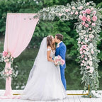 Wokceer Square Backdrop Stand Gold Metal Wedding Arch Stand 6.6FT x 6.6FT - Image 4