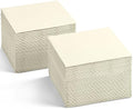 Disposable Linen-Feel Champagne Napkins, 6.5" x 6.5" Paper Napkins For Wedding, Party, Dinner Or Holiday (100 Pack) by SERVIETTO