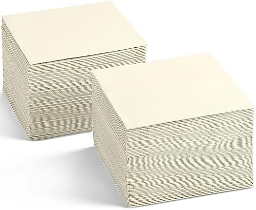 Disposable Linen-Feel Champagne Napkins, 6.5" x 6.5" Paper Napkins For Wedding, Party, Dinner Or Holiday (100 Pack) by SERVIETTO
