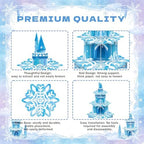 3 Tier Winter Snowflake Castle Cupcake Stand,Winter Wonderland Decorations - Image 4
