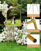 53.9" Gold Easel Stand for Sign, 2 Pack Display Easel for Wedding Sign - Image 4