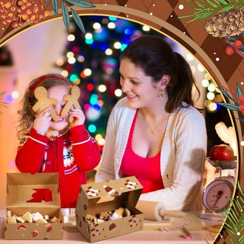 Funnymoom 36 Pcs Christmas Cookie Boxes with Clear Window 6 Design, Novel - Image 6